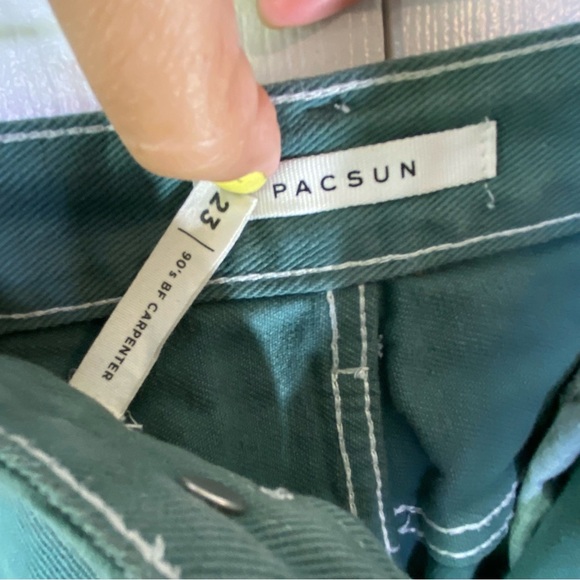 PacSun Teal Low Rise 90s Carpenter Pants Sz 23 - Picture 9 of 11